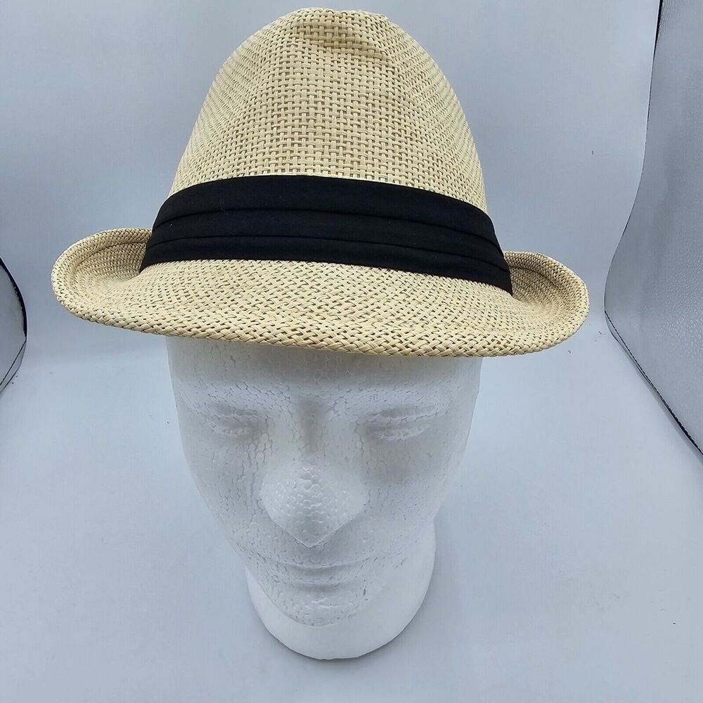 Men’s Milani Hat Designed in Italy 100% Straw Fedora Hat Size L/xl
